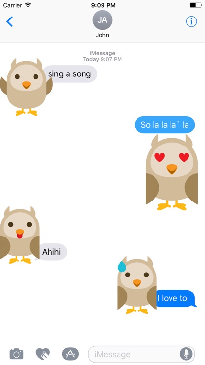 Simple owl emojis - Fx Sticker