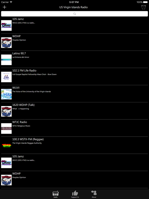 US Virgin Islands Radio iPad screenshot 1 - Entertainment app