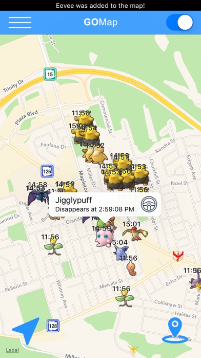 Screenshot #1 pour Live Radar - Maps and Notification for Pokémon GO