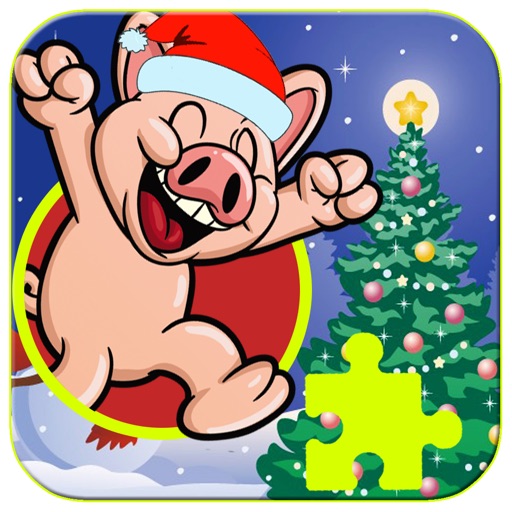 Christmas Pep Pig Party Jigsaw Puzzle Kids Game iOS App