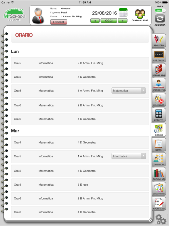 MySchool! Docenti iPad screenshot