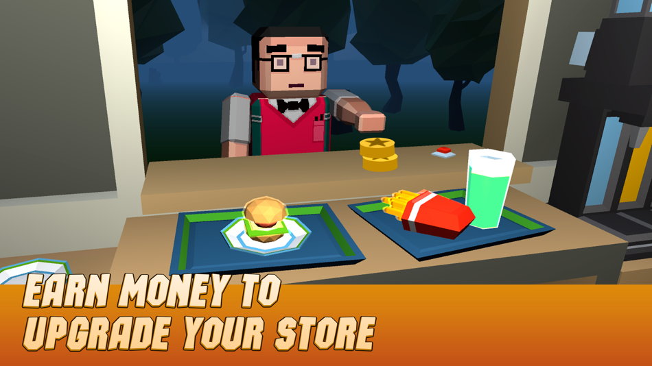 #3. Pixel Burger Simulator 3D (iOS) Podle: Tayga Games OOO