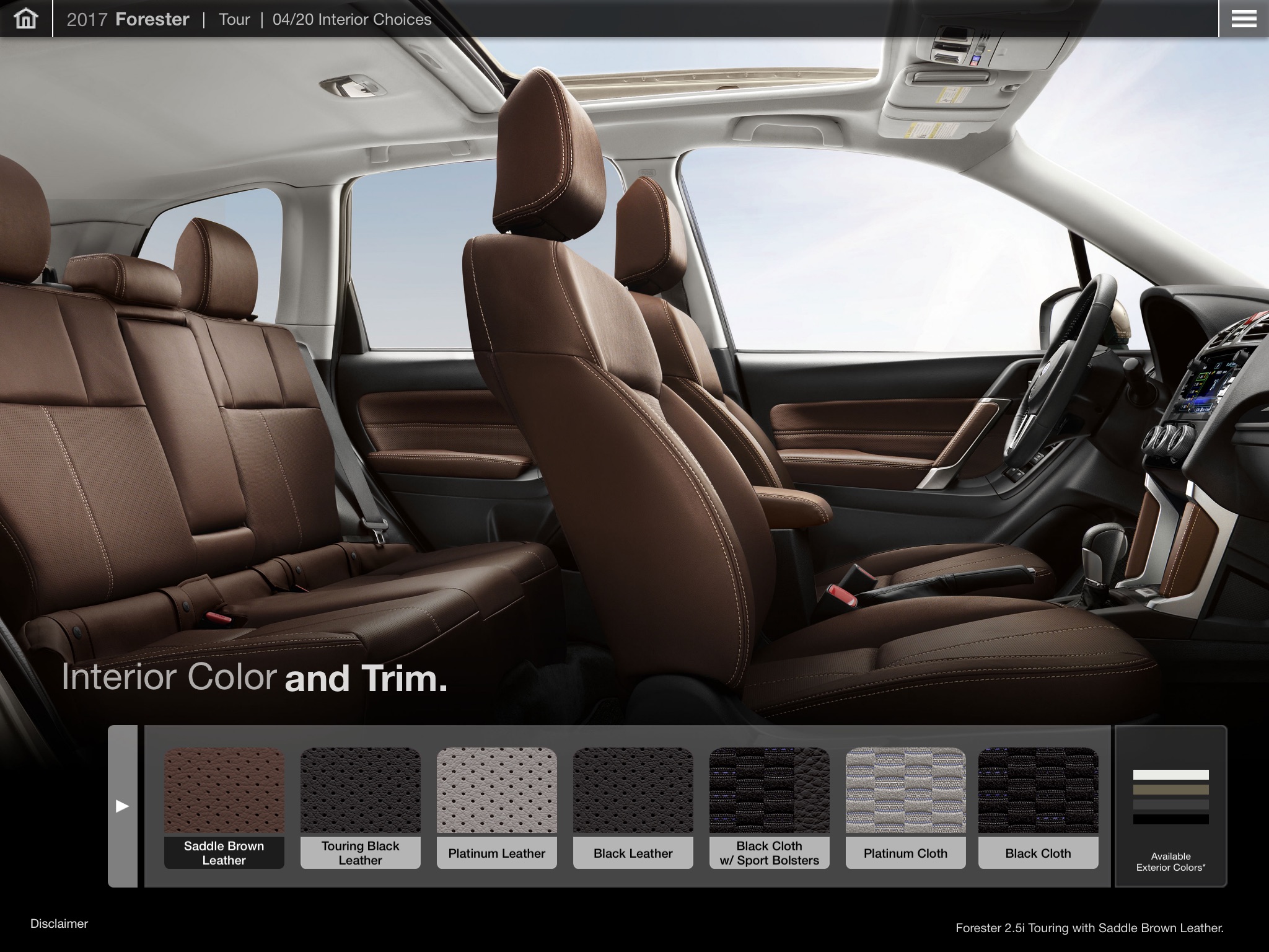 Official 2017 Subaru Forester Guided Tour App screenshot 3