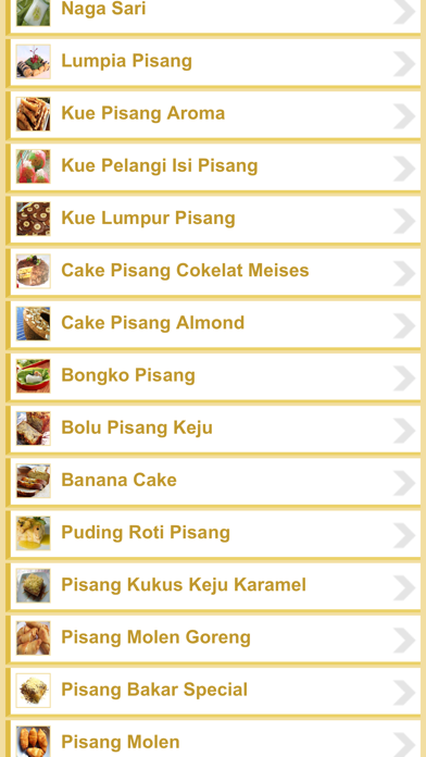 Screenshot #1 pour Resep Pisang Indonesia