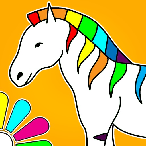 Coloring book for boys & girls. Coloring pages icon