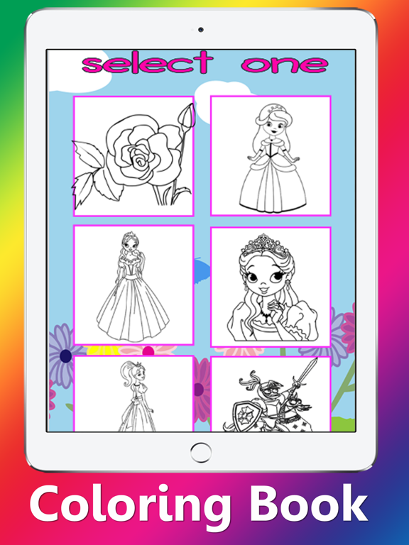 Princess Coloring Pages Mandala Coloring Book iPad screenshot