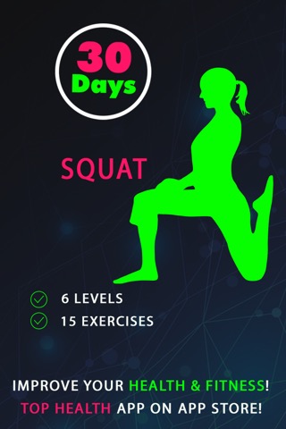 30 Day Squat Fitness Challenges ~ Daily Workoutのおすすめ画像1