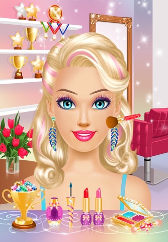 Figure Skater - Girls Makeup & Dressup Salon Game screenshot 3