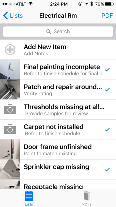 PunchLists Lite screenshot 2