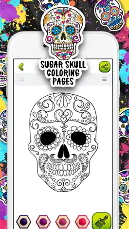 Game screenshot Sugar Skull Coloring Pages apk