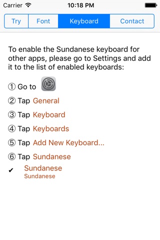 Sundanese Font and Keyboard screenshot 3