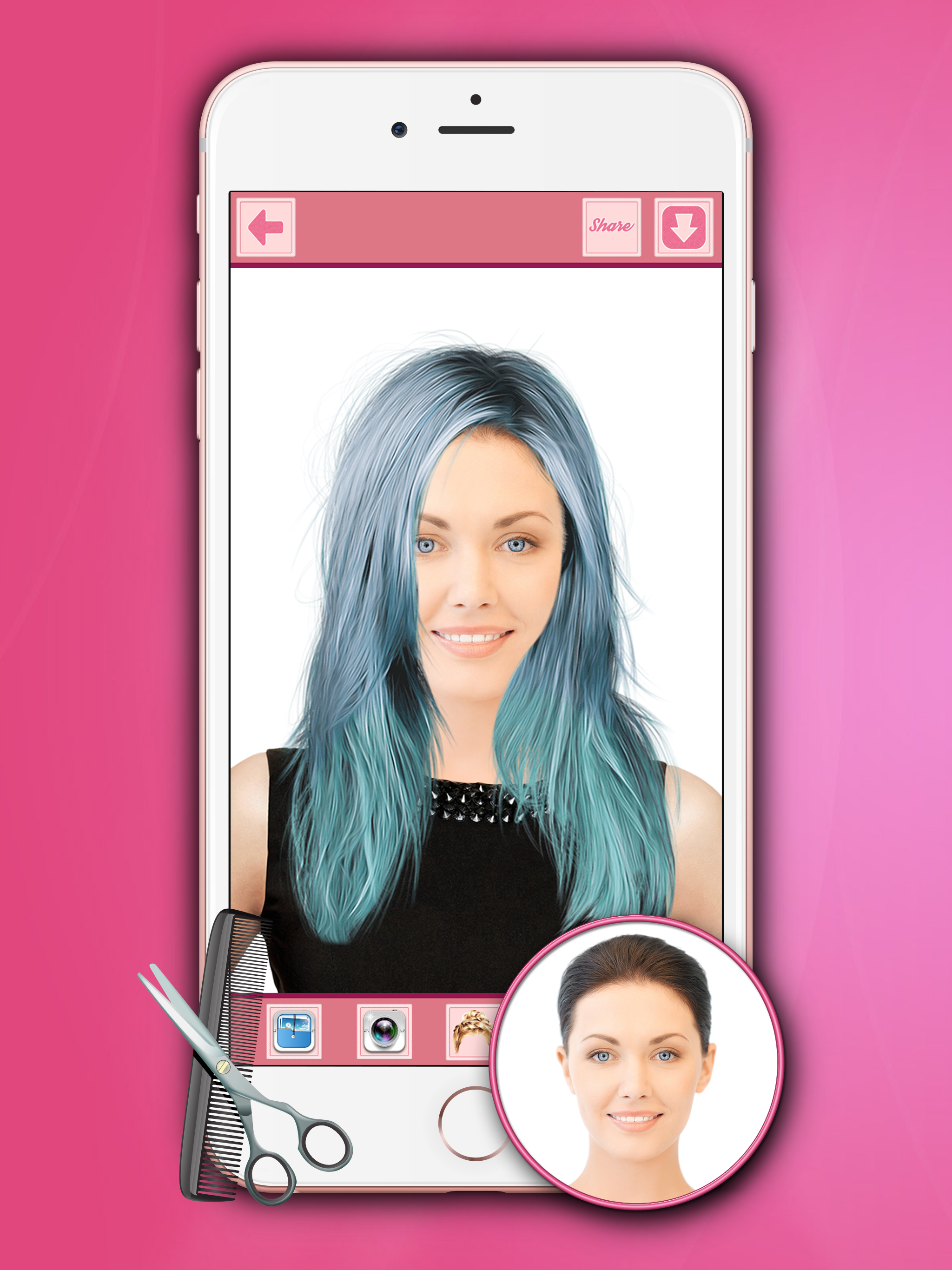 HairStyle Makeover For Girls - Hair Salon Editor screenshot 8
