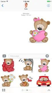 teddy bear - stickers for imessage iphone screenshot 1