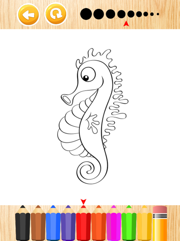 Ocean Animals Coloring Book for Children HD iPad screenshot