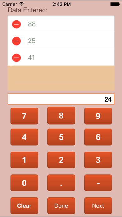 Screenshot #2 pour Statistics Calculator Lite