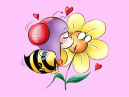 What better way to say anything than with bee girl stickers