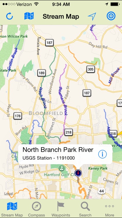 Stream Map USA - Northeast