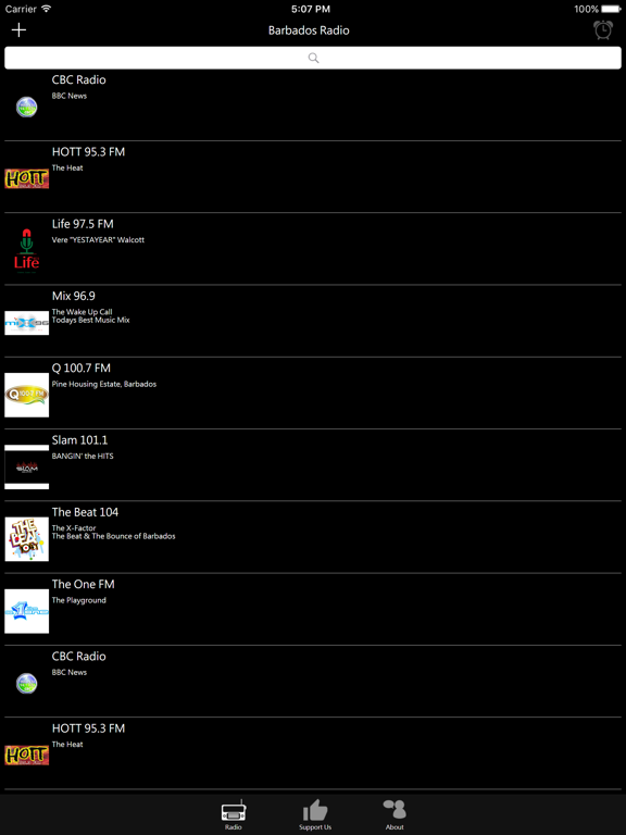 Barbadian Radio iPad screenshot 1 - Entertainment app