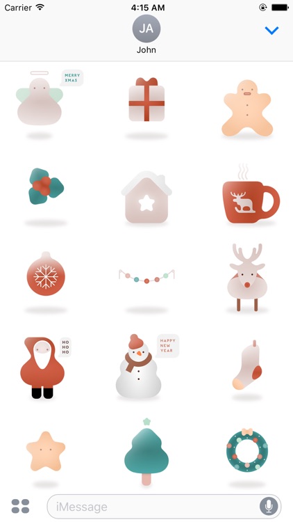 Minimal Christmas Stickers - Stickers For iMessage