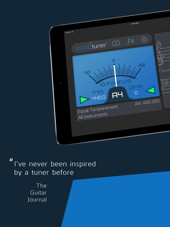 VITALtuner Pro - Only the best tuner iPad screenshot 1 - Music app