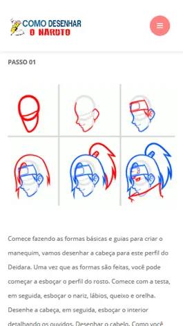 Game screenshot Tutorial de Desenhos de Naruto hack