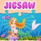 Cute Mermaid Princess Jigsaw Puzzle Game Free - UnderWater Marine Animals Magic Games Brain Training Education For Kids