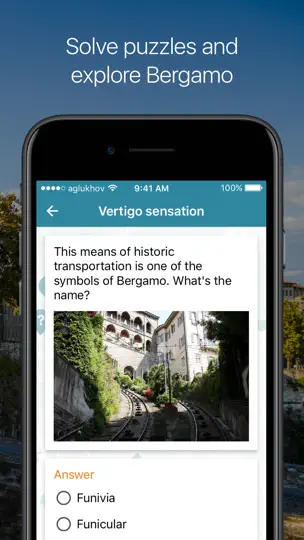Скриншот Bergamo Quest - Нетрадиционный туристический гид на iPhone 2