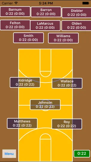 Captura de pantalla de Coach's Clock en iPhone 4