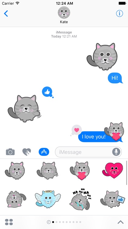 iCat Stickers for iMessage