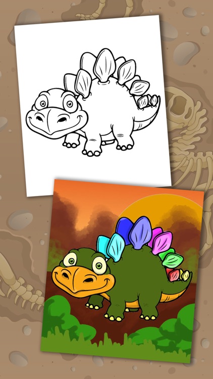 Paint magic dinosaurs – coloring drawings