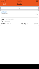 Lead Management Systems for iPhone screenshot