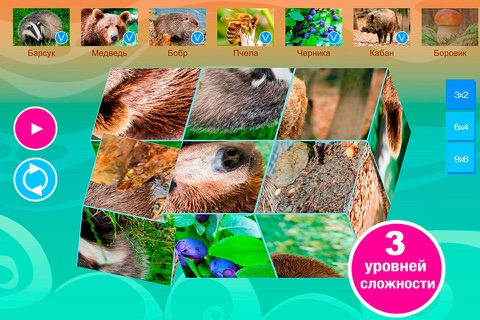 Smart Cubes: forest animals puzzle games for kids screenshot 3