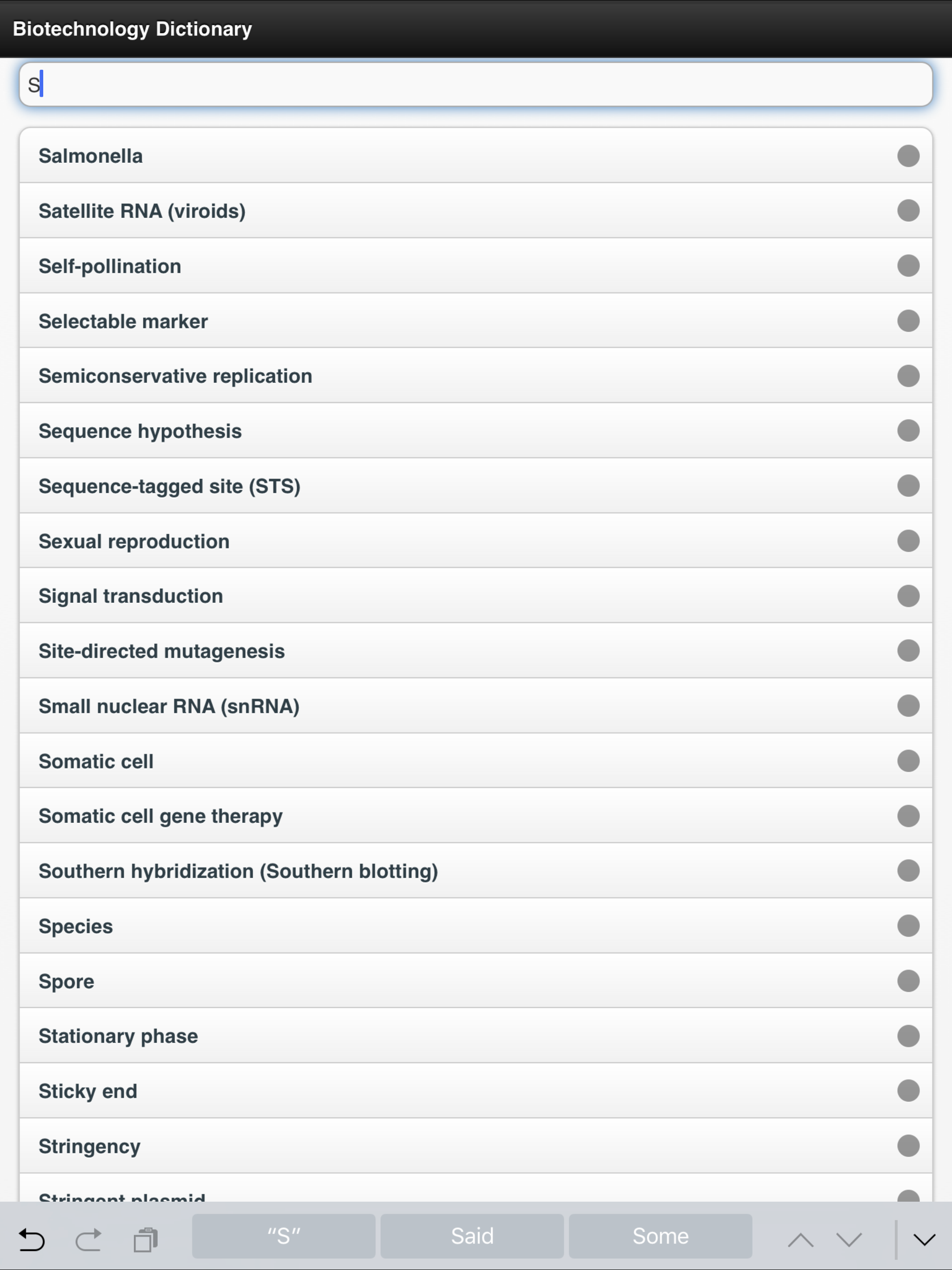 Biotechnology Dictionary Offline screenshot 7