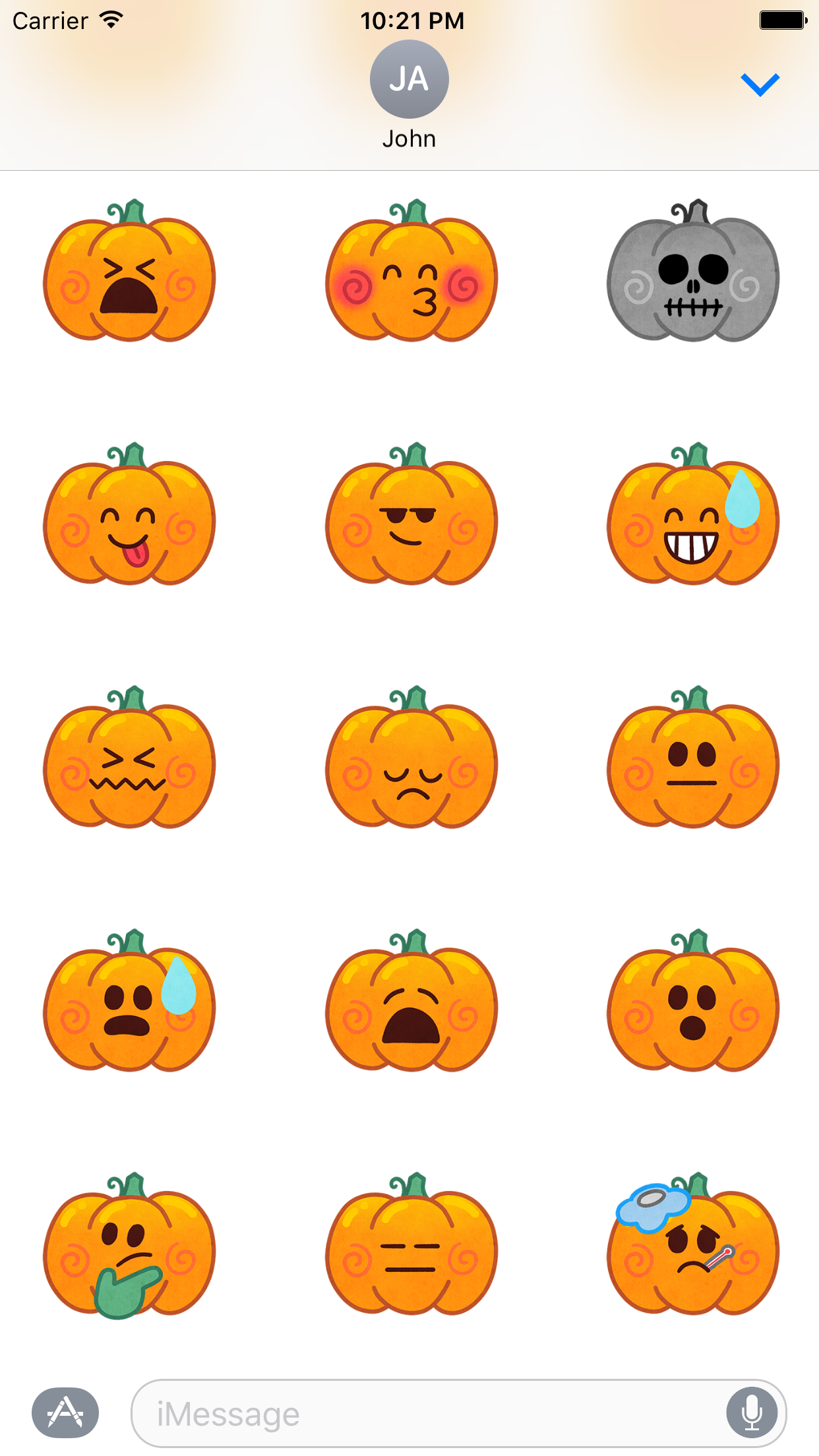 Jack-o-Moji Stickers by Mojimade