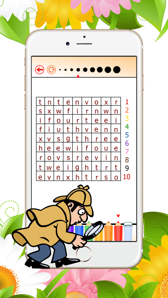 Crossword Puzzle Numbers: Games Word Search 1-10 in the space by paint official gameplay screenshot 5