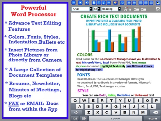 Screenshot #2 for Document Writer for Microsoft Office - Word & PDF