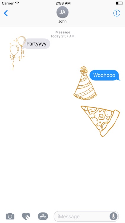 GOLd DOODLe III Stickers for iMessage screenshot-4