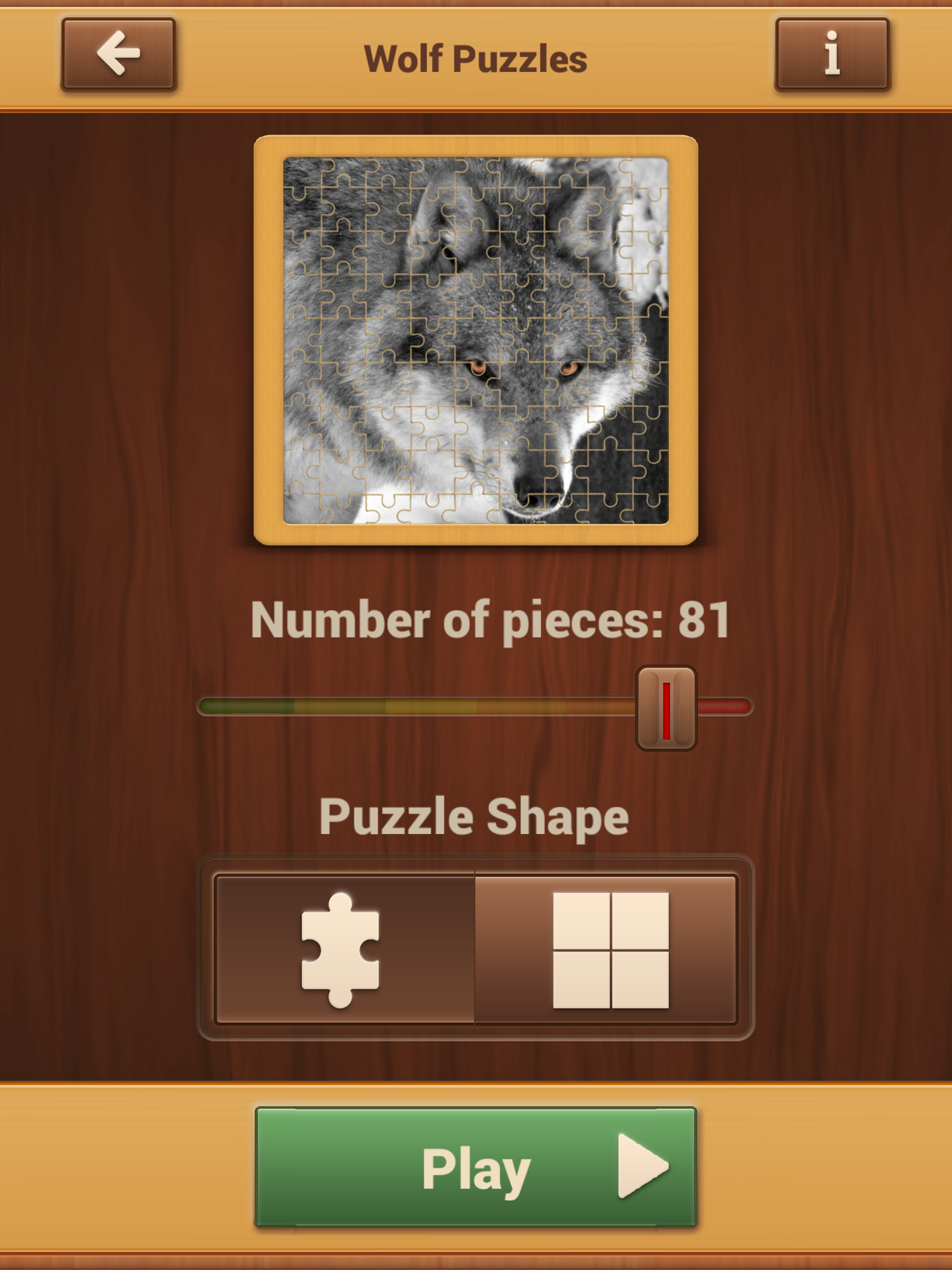 Wolf Jigsaw Puzzles - Fun Brain Training Game Free