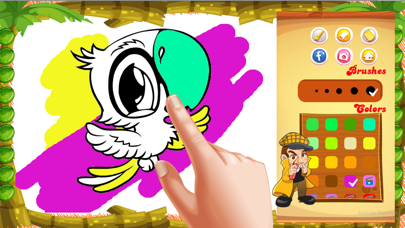 Screenshot #2 pour Coloriage oiseaux: jeux de peinture tout-petits