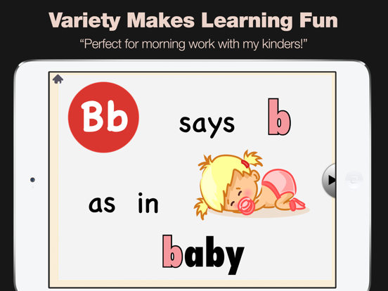 Beginning Sounds - Endless Phonics Reader iPad screenshot 4 - Education app