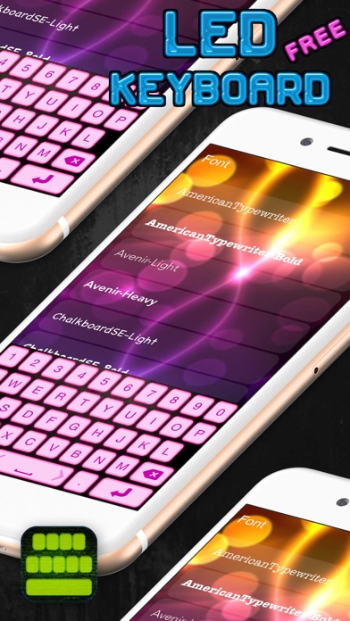 Screenshot #1 pour LED clavier gratuit – Néons thèmes et claviers rougeoyants avec des polices de couleur