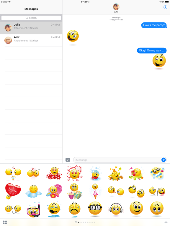 Screenshot #4 pour Emoji Stickers Pack for iMessage