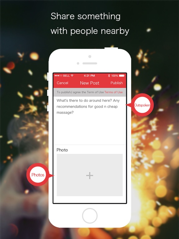 Circum inowfun - anonymous mobile local BBS iPad screenshot 3 - Social Networking app