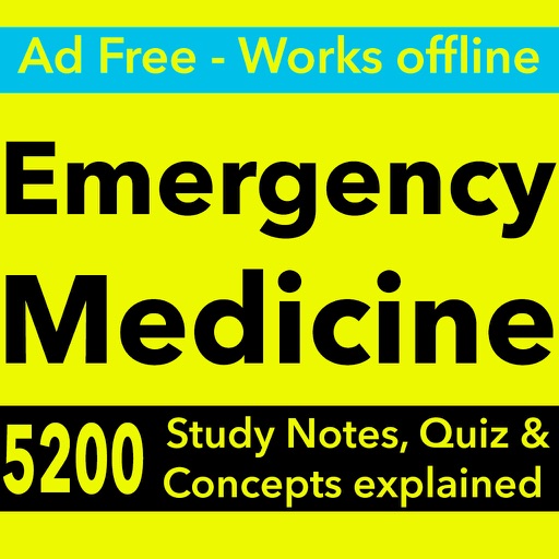 Emergency Medicine Exam Review App : 5200 Q&A