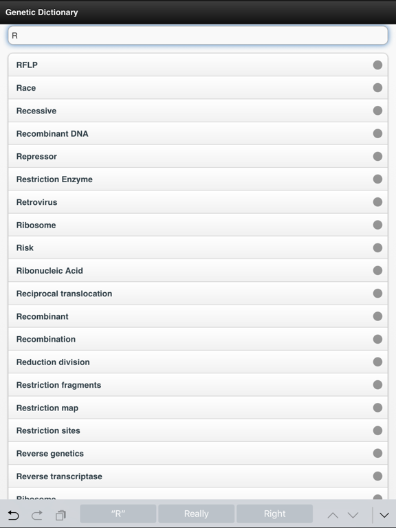 Screenshot #4 pour Genetics Dictionary Offline Free