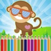 Monkey Coloring For Kids learning Second Edition