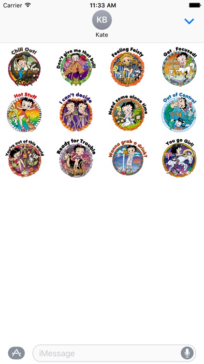 Betty Boop - Zodiac Signs Stickers