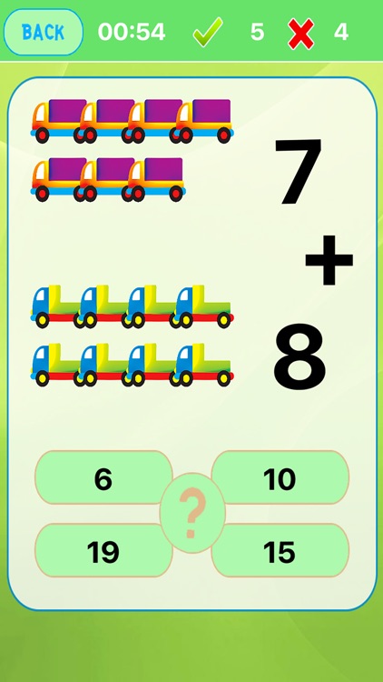 Easy math learning game for preschool