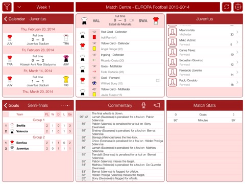 EUROPA Football 2015-2016 - Match Centre screenshot 3