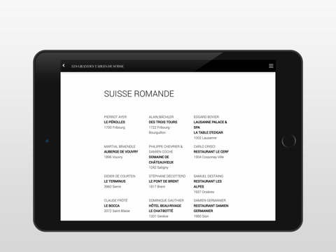 Les Grandes Tables de Suisse screenshot 3
